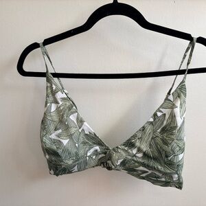 Obey Green Leaf Pattern Bralette